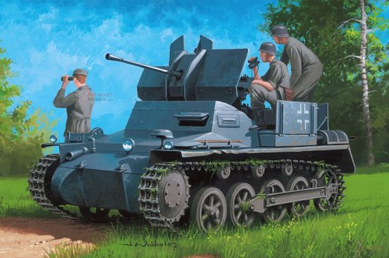 Hobbyboss 80147" Flakpanzer IA with Ammo Trailer Model Kit, 1:35 Scale