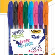 BIC Gel-ocity Illusion Erasable Pens Medium Tip (0.7 mm) Assorted Colours Metal Gift Box of 8