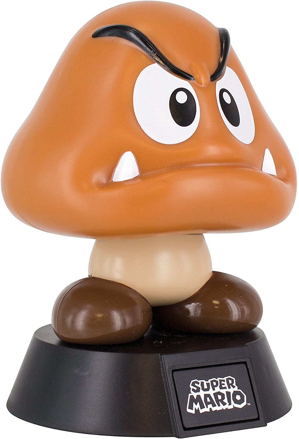 Paladone Super Mario Goomba 3D Light Ideal for Kids Bedrooms Office and Home Pop Culture Gaming Merchandise, 50 W, Multi-Colour