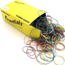 Whitecroft Essentials Rubber Bands - Assorted Sizes/Colours (Box of 454g)