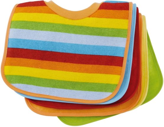 Bieco Slip On Baby Bib with Film Rear Side Pack of Six - Image 3