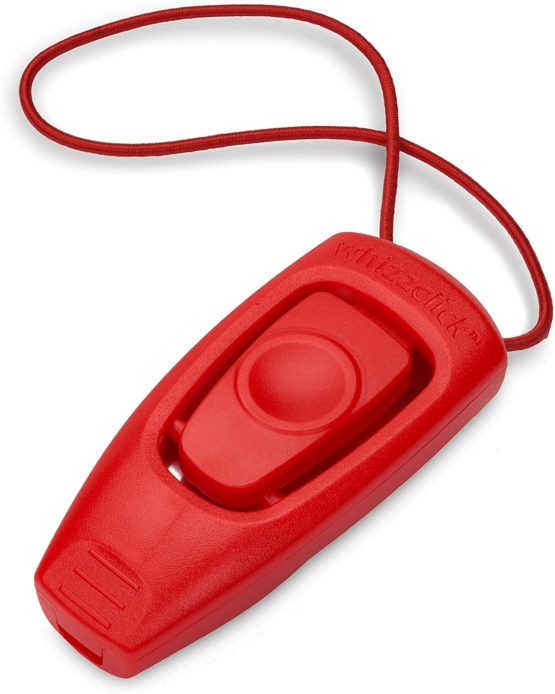 The Company of Animals Whizzclick, Clicker and Whistle Combined, Recall and Reward Training, Wrist Strap, For all Dogs Including Sensitive Dogs and Puppies