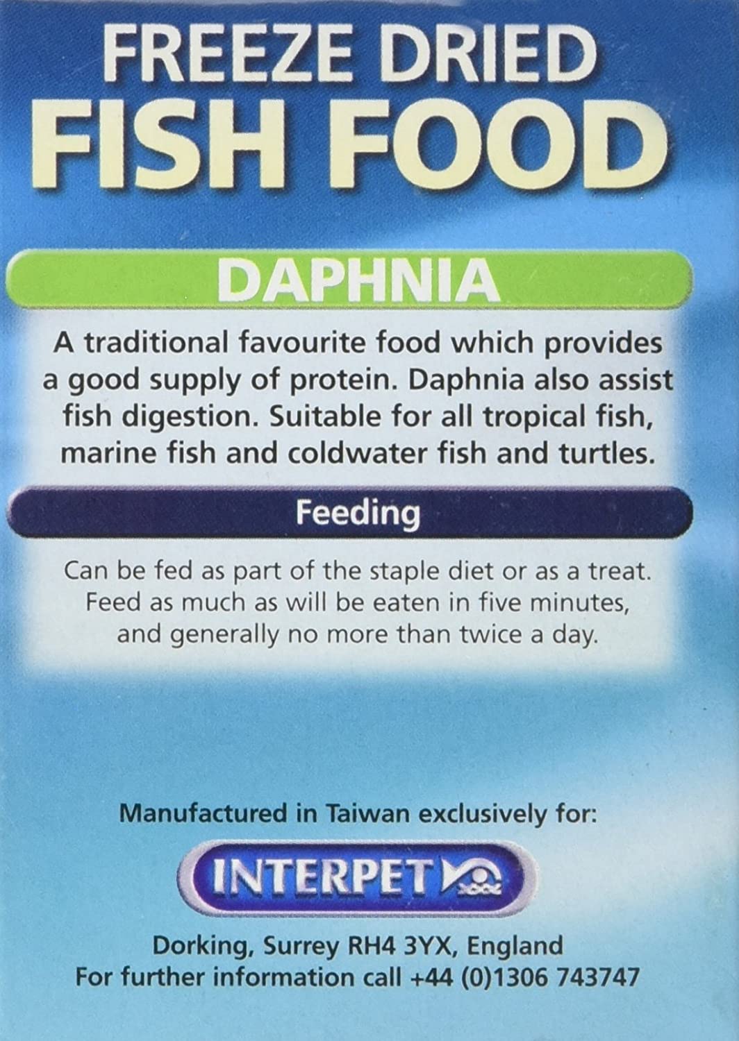 Interpet Freeze Dried Aquarium Fish Food, Safe, Natural, High Protein, Daphnia, 8g, Grey, 8 g (Pack of 1) - Image 2