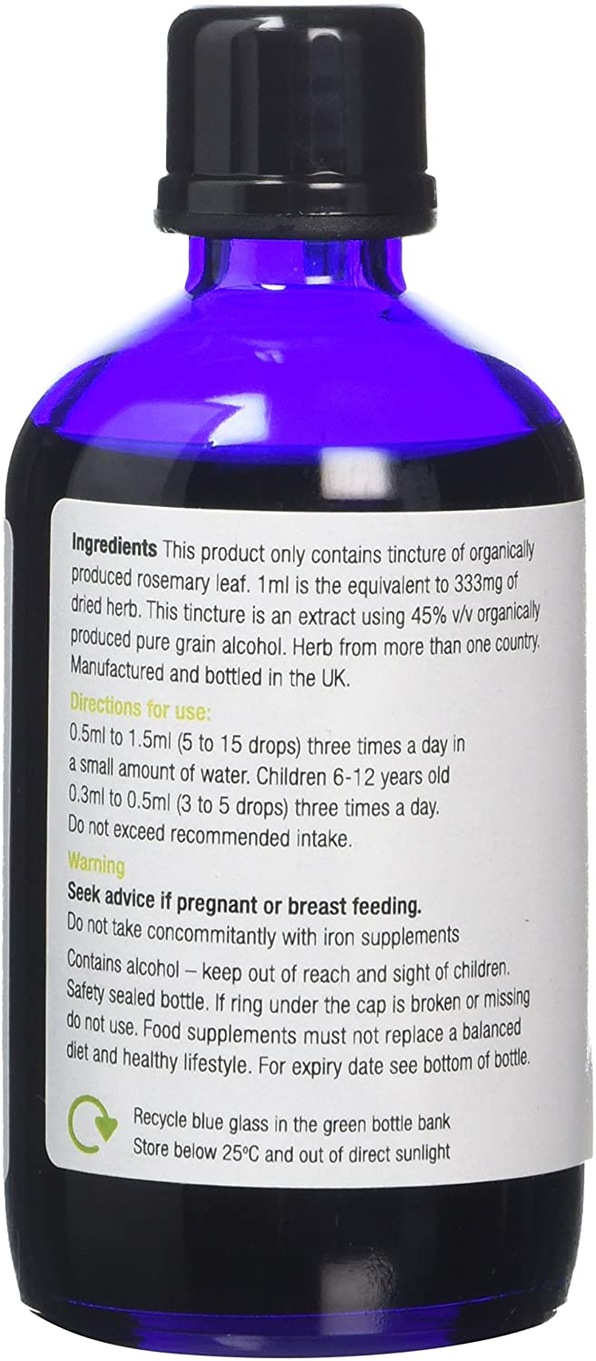 Organic Herbal Remedies 100 ml Rosemary Tincture, Brown Liquid, 100 ml (Pack of 1) - Image 3