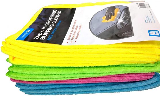 Simply CLE010 Microfibre Buffing & Cleaning Cloths for a Car Showroom Finish. Pack of 24 - Image 2