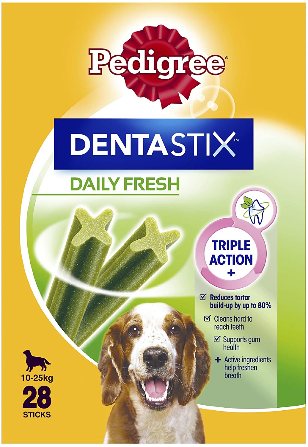 Pedigree Dentastix Fresh 28 Sticks (Pack Size: Medium Dog), May Vary, 180 g (Pack of 4) - Image 3