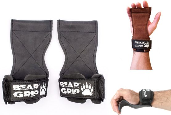 BEAR GRIP Multi Grip Straps/Hooks, Premium Heavy duty weight lifting straps/gloves