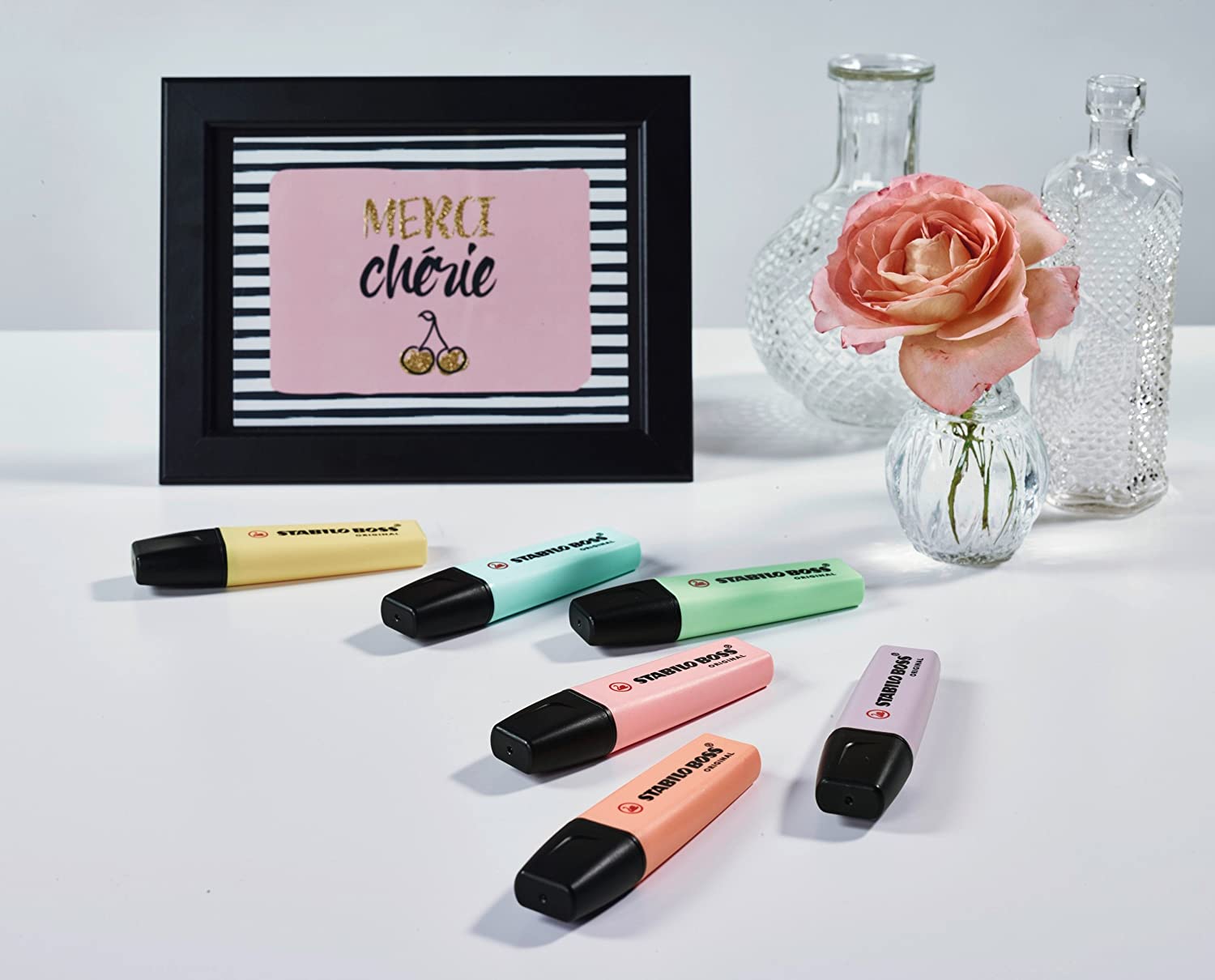 STABILO BOSS ORIGINAL Pastel - Highlighter - Pack of 4 - Hint of Mint, Pink Blush, Milky Yellow, Lilac Haze - Image 4