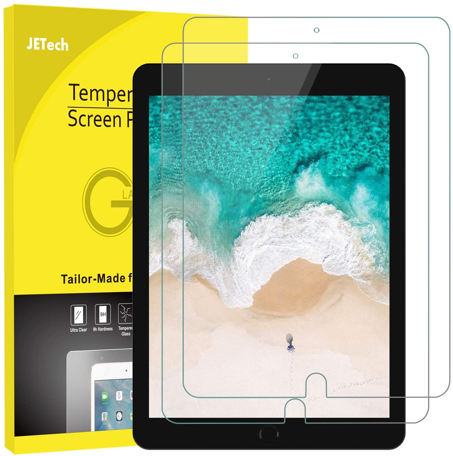 JETech Screen Protector for iPad Air 3 (10.5 Inch 2019 Model) and iPad Pro 10.5 (2017 Model), Tempered Glass Film, 2-Pack