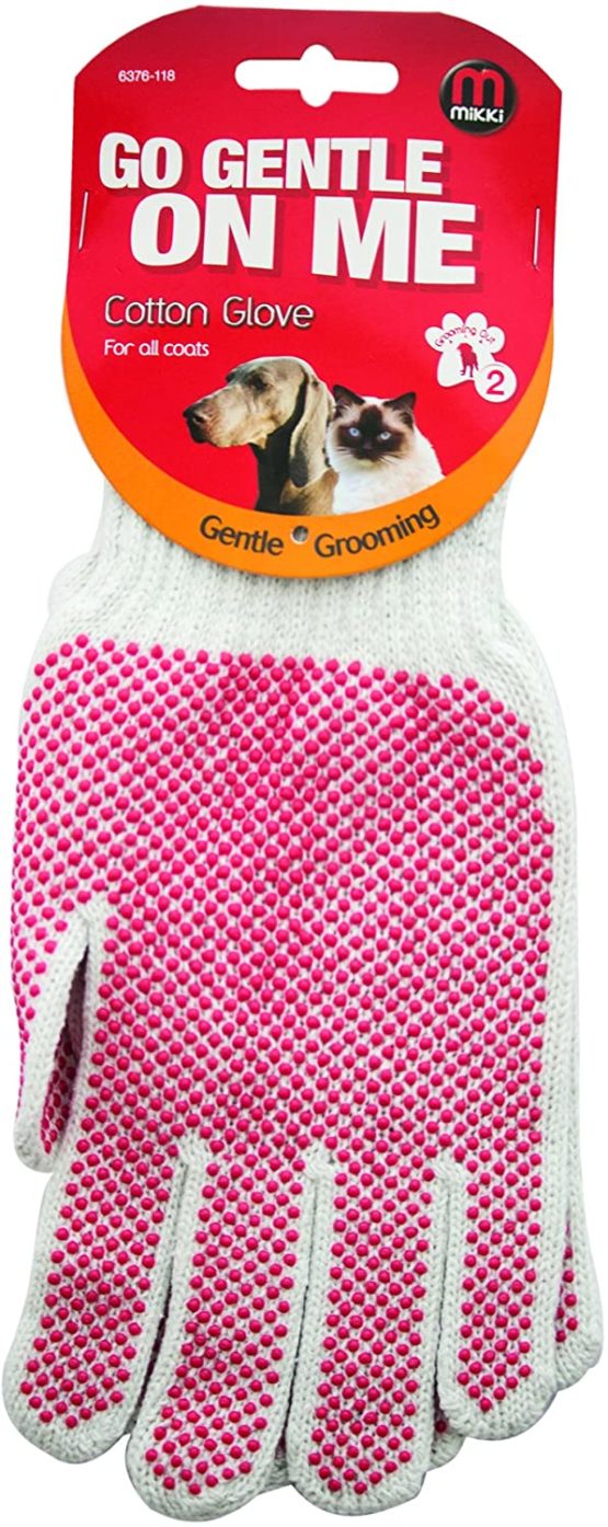 Mikki Dog, Puppy, Cat Grooming Cotton Glove Brush - Gentle Grooming - Gives a Shiny Glossy Coat - Image 4