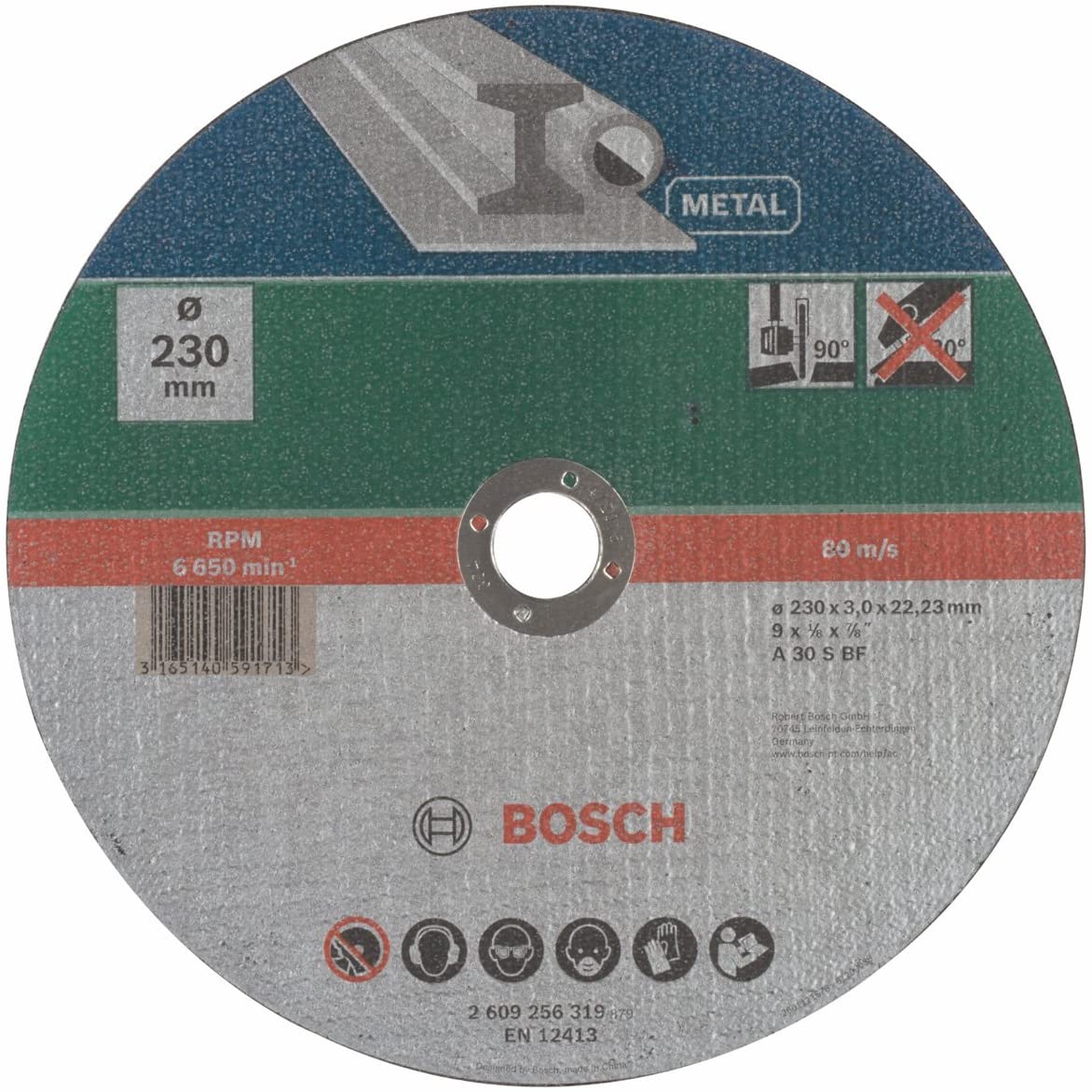 Bosch Home and Garden 2609256320 Straight Cutting disc, INOX, 125 mm - Image 2