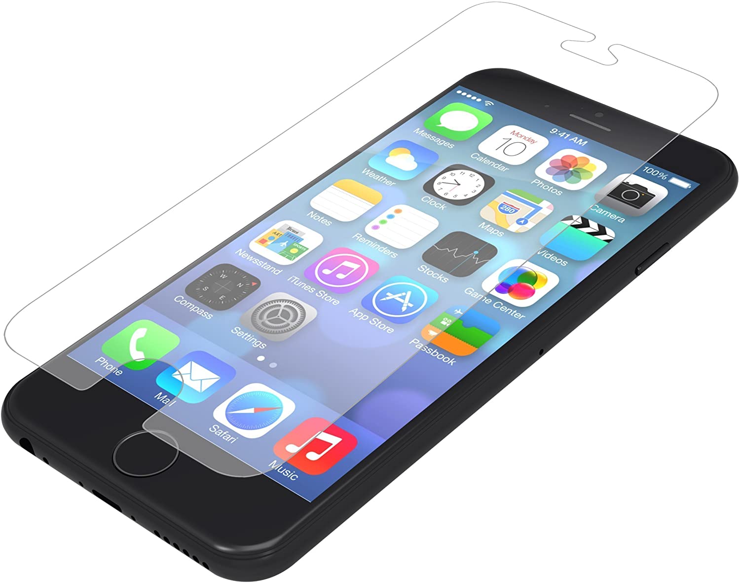 ZAGG InvisibleShield Glass for Apple iPhone 6, Case Friendly, Clear