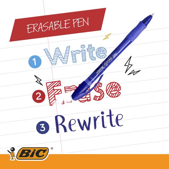 BIC 943441 0.7 mm Gel Ocity Illusion Gel Pen - Black (Pack of 12) - Image 2