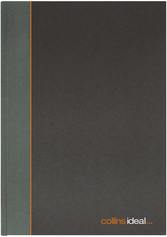 Collins Ideal A6 Single Cash Manuscript Book - 192 Pages, Black