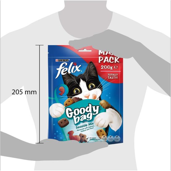 Felix Goody Bag Cat Treats Seaside Mix 200g (Pack of 5) - Image 3