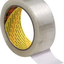 3M 309 Performance Low Noise Box Sealing Tape, 50 mm x 66 m, Clear, Pack of 6