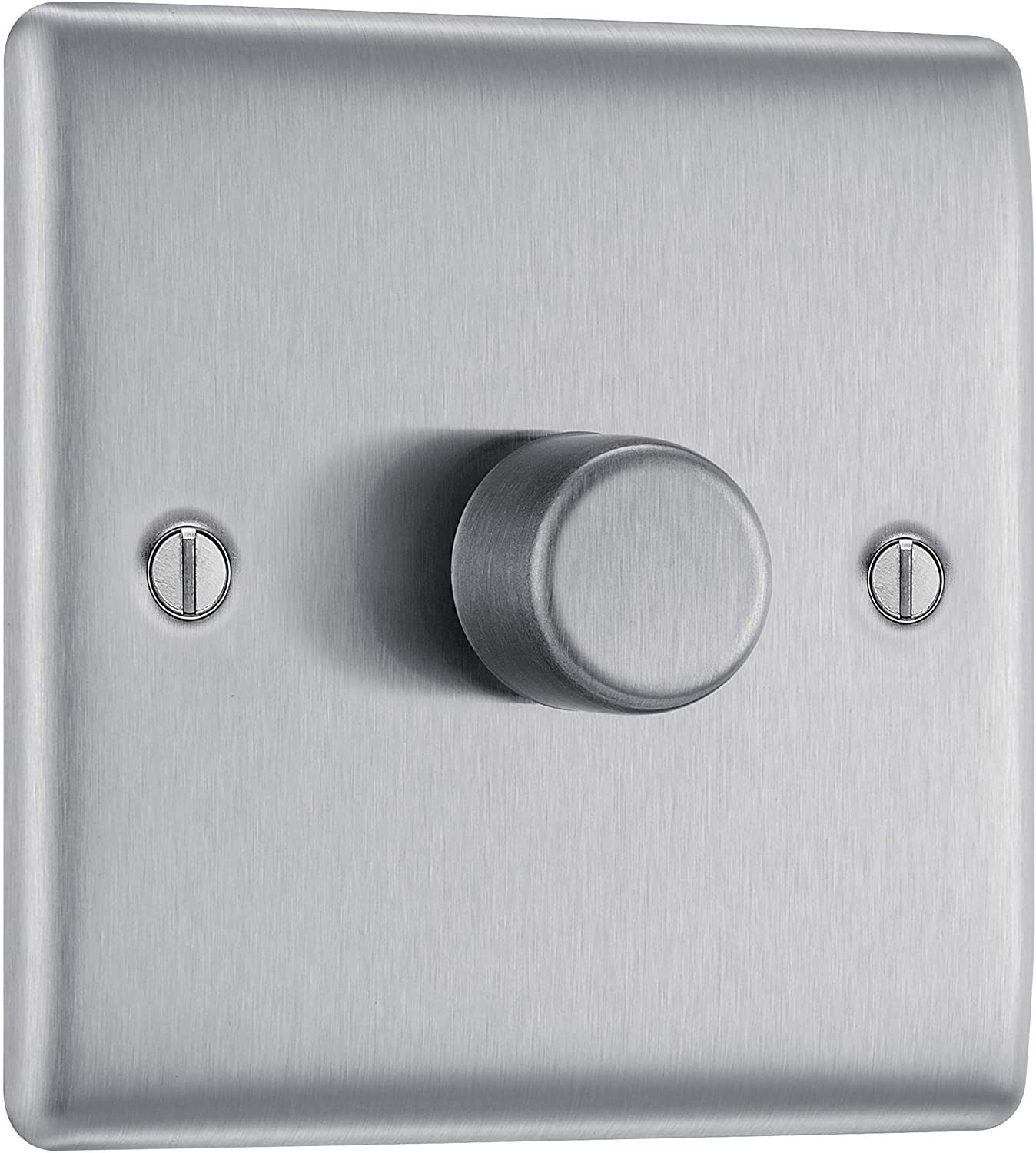 BG Electrical Single Dimmer Intelligent Light Switch, Brushed Steel, 2-Way 400 W NBS81P-01 - Image 3