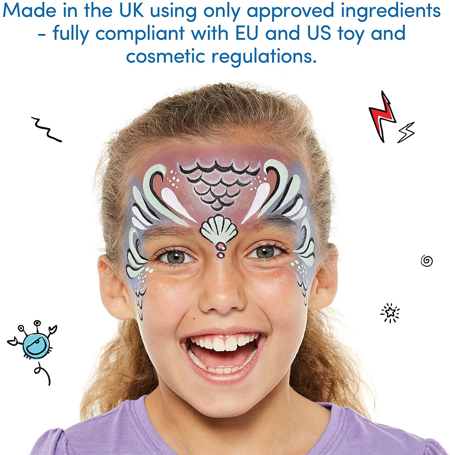 Snazaroo Classic Face and Body Paint for Kids and Adults White Colour, Water Based, Easily Washable, Non-Toxic, Makeup - Image 2