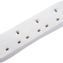 Masterplug BFG5-MP Four Socket Extension Lead, 5 Metre, 13 Amp, White