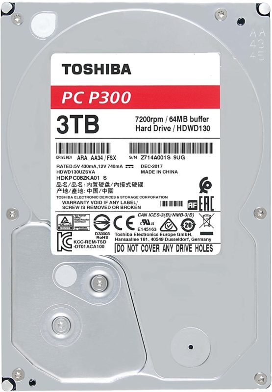 Toshiba P300 3 TB 7200RPM 3.5 Inch SATA HDD - Image 3