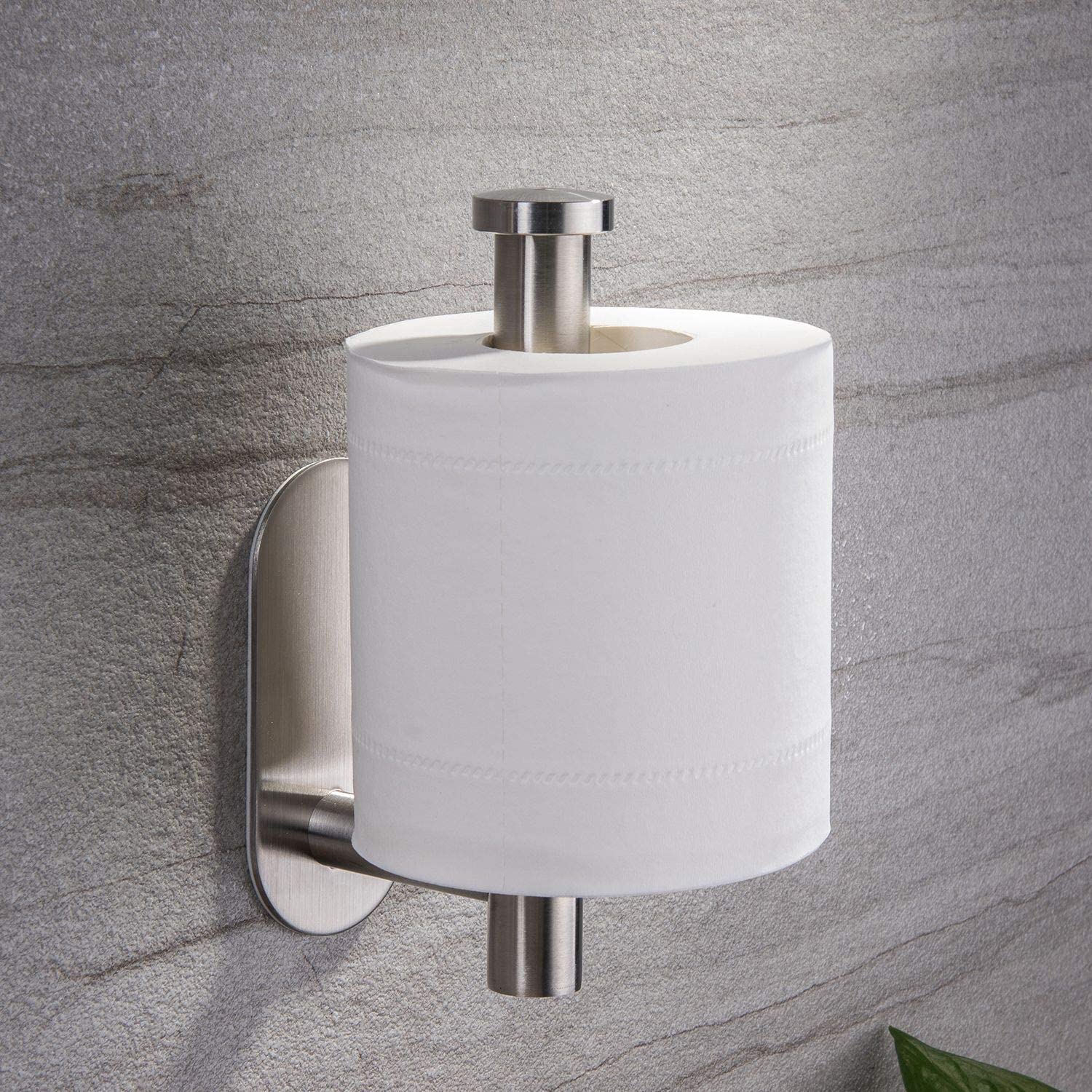 Toilet Roll Holder Self Adhesive - Toilet Paper Holder for Bathroom Stick on Wall Stainless Steel Brushed by ZUNTO - Image 3