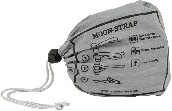 Ticket to the Moon Fair Trade, Handmade & Lightweight Hammock Suspensions- Ropes, Tree-Friendly (Moon-) straps for Tree-Friendly Installation [2 Pcs x 2.5-3.4m, 90g-300g] incl. Fastening Loops for Smooth Handling, Breaking Load <700-800kg, In- and Outdoor, 10Y. Warranty - Image 4