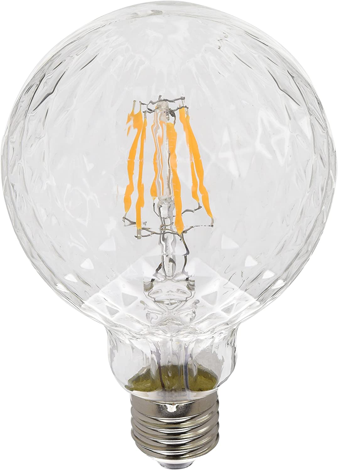 LAES 985467 Bulb Globe Diamond Soft LED Filament E27, 5 W, 95 x 138 mm, Transparent
