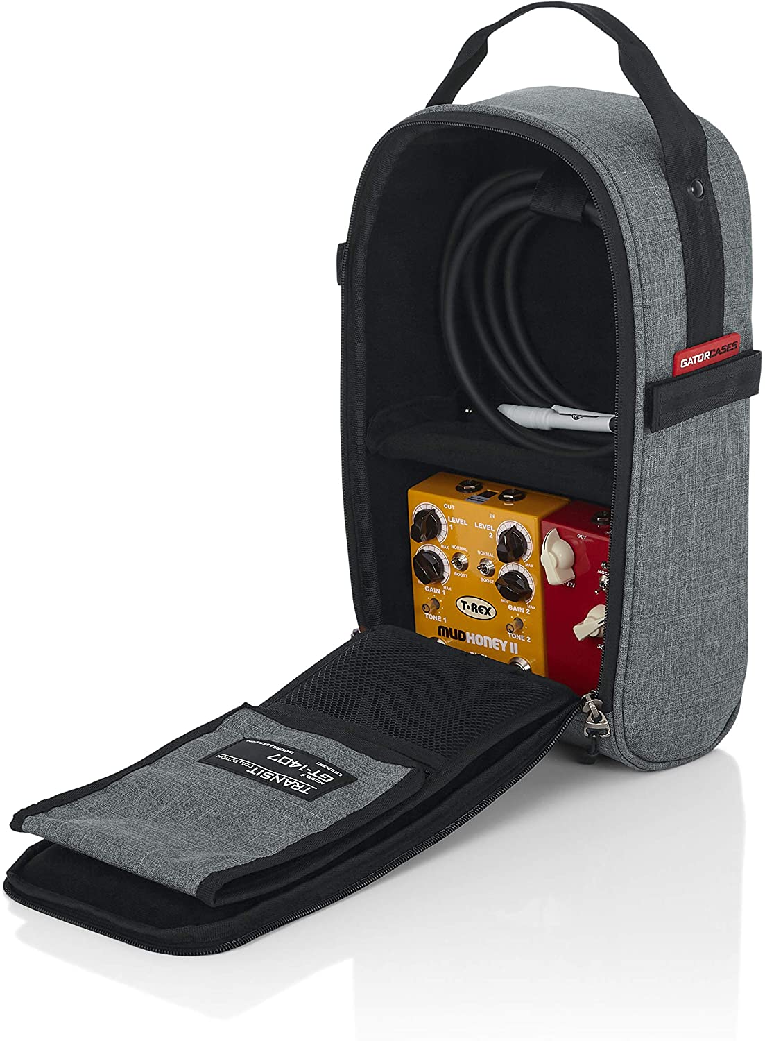 Gator Cases Transit Series Add-On Accessory Gear Bag; Grey Exterior (GT-1407-GRY) - Image 3