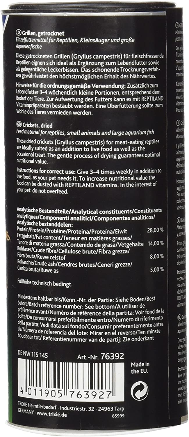 Trixie 76392, black crickets, dried, 25 g (Pack of 1) - Image 2
