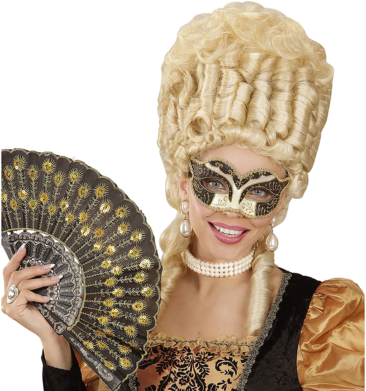WIDMANN 04695, Duchess Mask With Glitter, Adult Woman, Venetian Carnival, Eighteenth, Nineteenth Century, Theme Parties - Image 4
