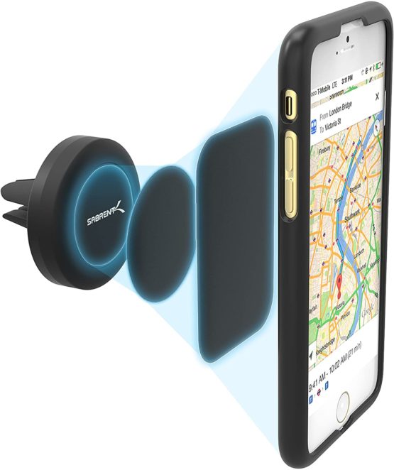Sabrent Air Vent Magnetic Universal Car Mount Holder for most Smartphones devices (CM-MGHB)