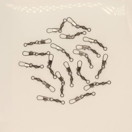 OKVGO 135pcs Barrel Fishing Swivel with Safety Snaps Connector Clips Tackle Box of Size 2 3 4 6 8 10 12 14 16 Style B - Image 3