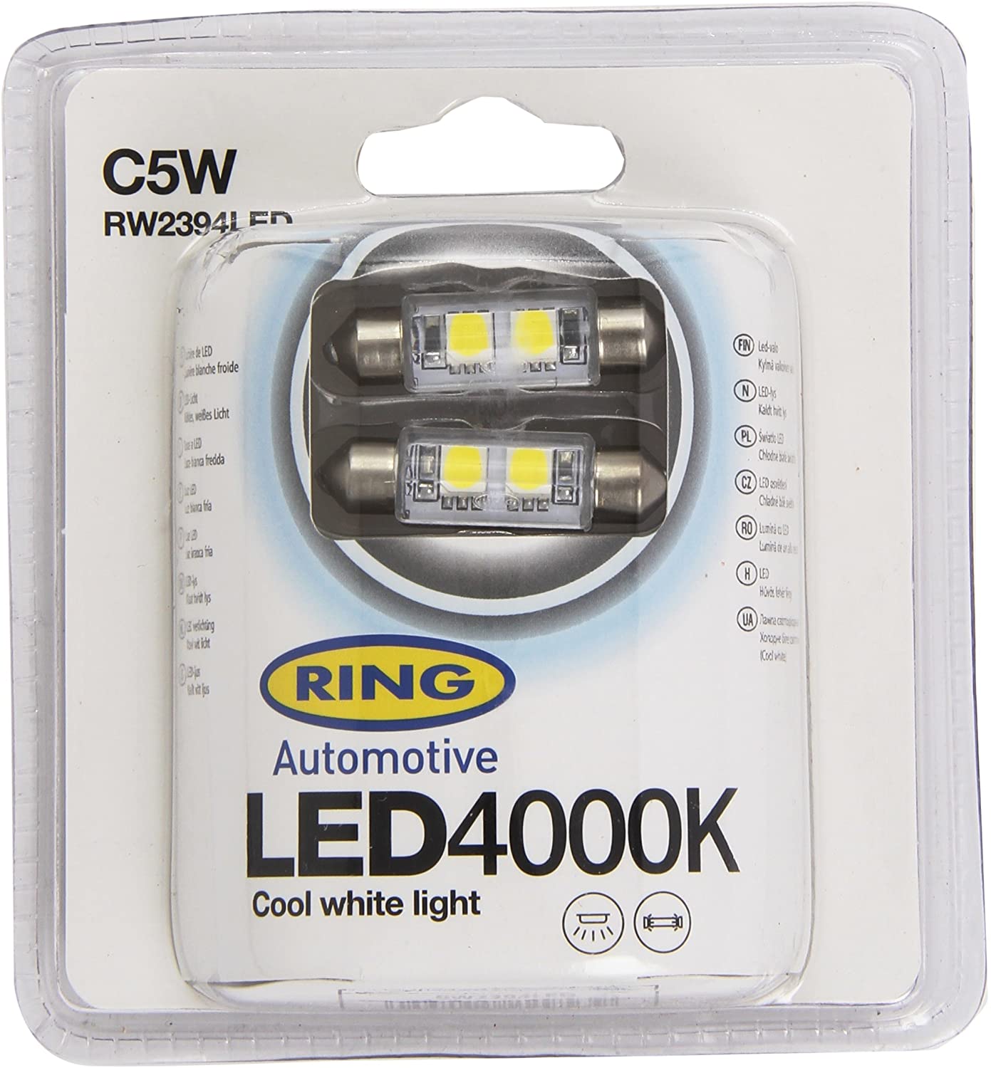 Ring Automotive RW2394LED 12V C5W 4000K Ring Cool White Led (239)
