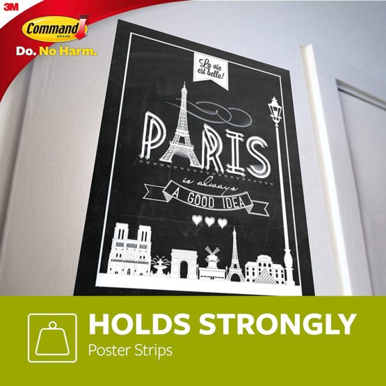 3M Command Poster Strips (Pack of 6, 12 Small Strips per Pack) - Image 3