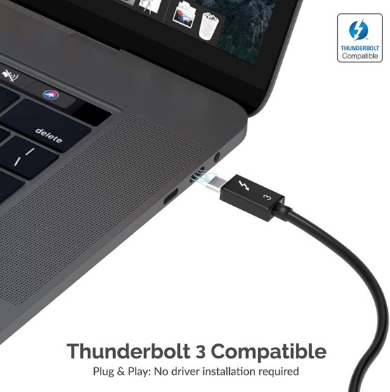Sabrent Thunderbolt 3 to Dual HDMI 2.0 Adapter [Supports Up to Two 4K 60Hz Monitors on Mac and Some Windows Systems] (TH-W3H2) - Image 4