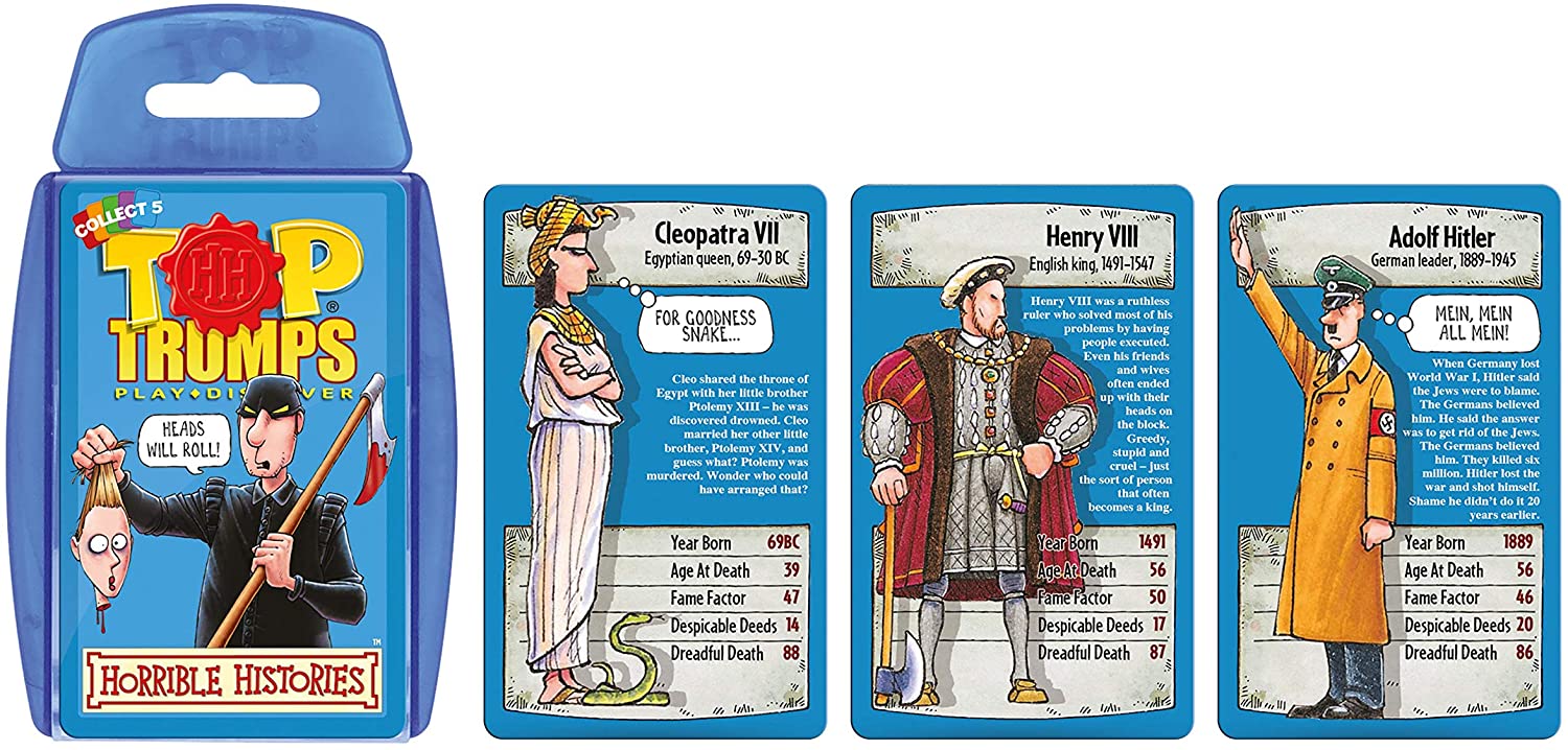 Top Trumps Horrible Histories Card Game, 85 x 140 x 20 cm - Image 2