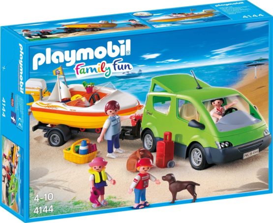 Playmobil- 4144 Family Van with Boat and Trailer