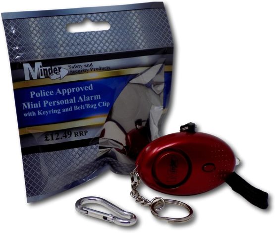 Minder 140db Police Approved Metallic Red Personal Rape Attack Alarm with Torch
