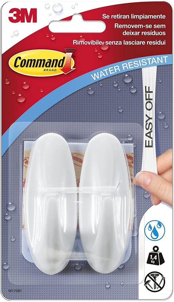 Command UU001565678 - Wall Hook with Water-Resistant Strips