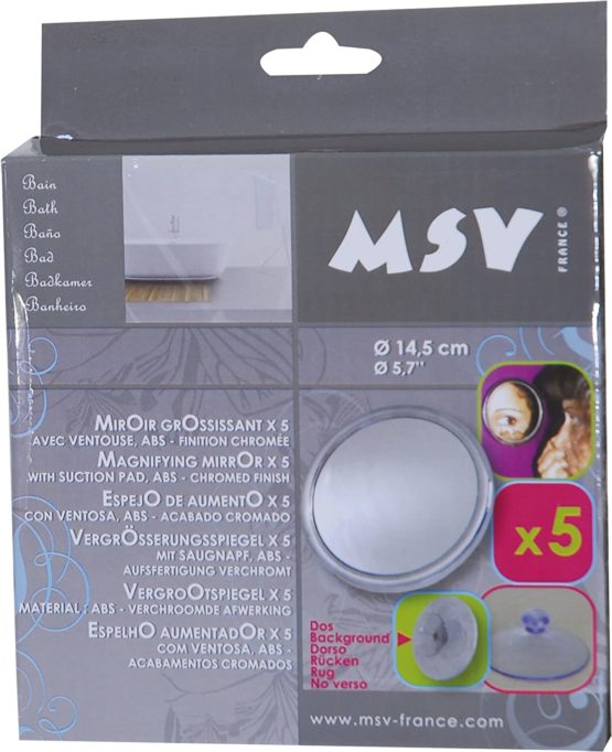 MSV Magnifying Mirror with PAD, Silver, 15.5x14.5 cm - Image 3
