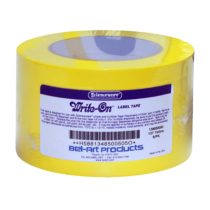 Bel-Art Write-On Yellow Label Tape; 40yd Length, ¹/₂ in. Width, 3 in. Core (Pack of 6) (F13485-0050)