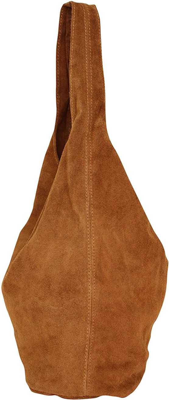 Ambra women’s suede handbag, shoulder bag, leather bag, shopper bag, WL818 - Image 4