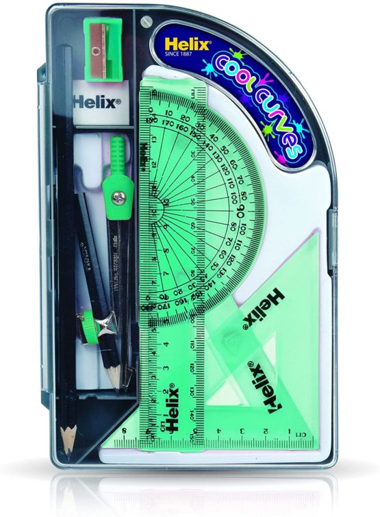 Helix Cool Curves Maths Set (Assorted Colours)