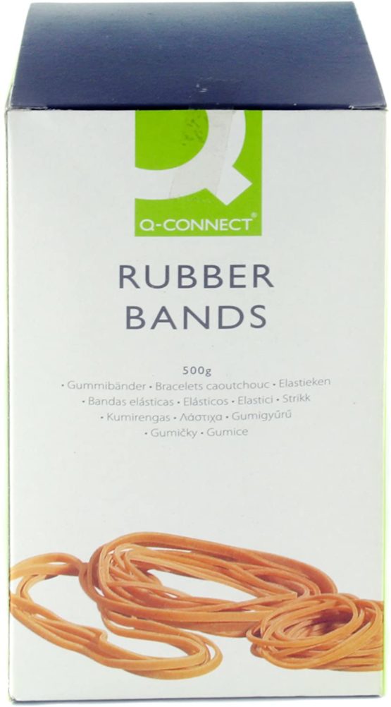 Q-Connect Rubber Bands Assorted Sizes, 500 g