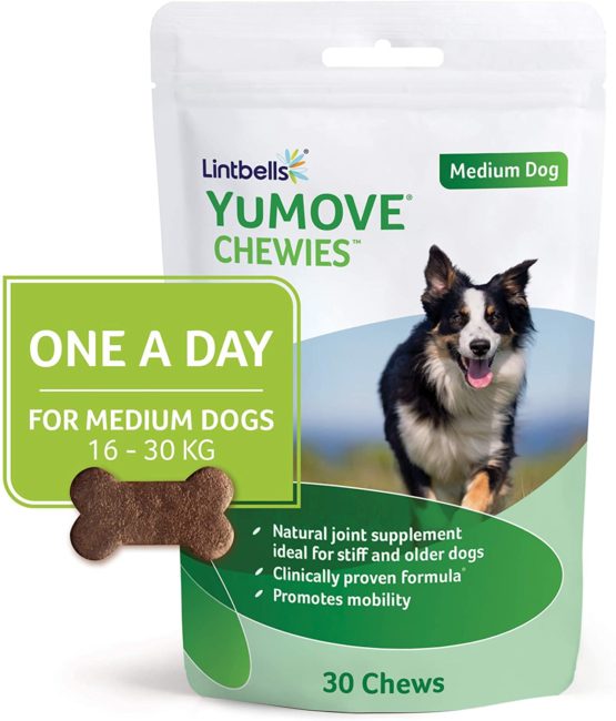 Lintbells | YuMOVE ONE-A-DAY Medium Chewies For Dogs | Hip and Joint Supplement for Stiff Dogs | 30 Chews - 1 Month supply