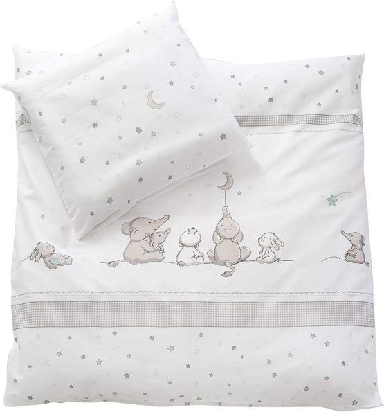 roba Happy Circus 1490S170 2-Piece Baby Bedding Set 80 x 80 cm (Duvet and Pillow) 100% Cotton Multi-Coloured - Image 2