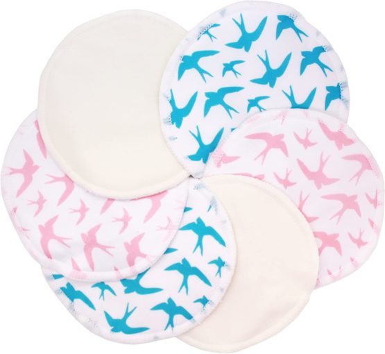 Ana Wiz Washable Natural Bamboo Breast Pads (Pack of 12, Mixed)