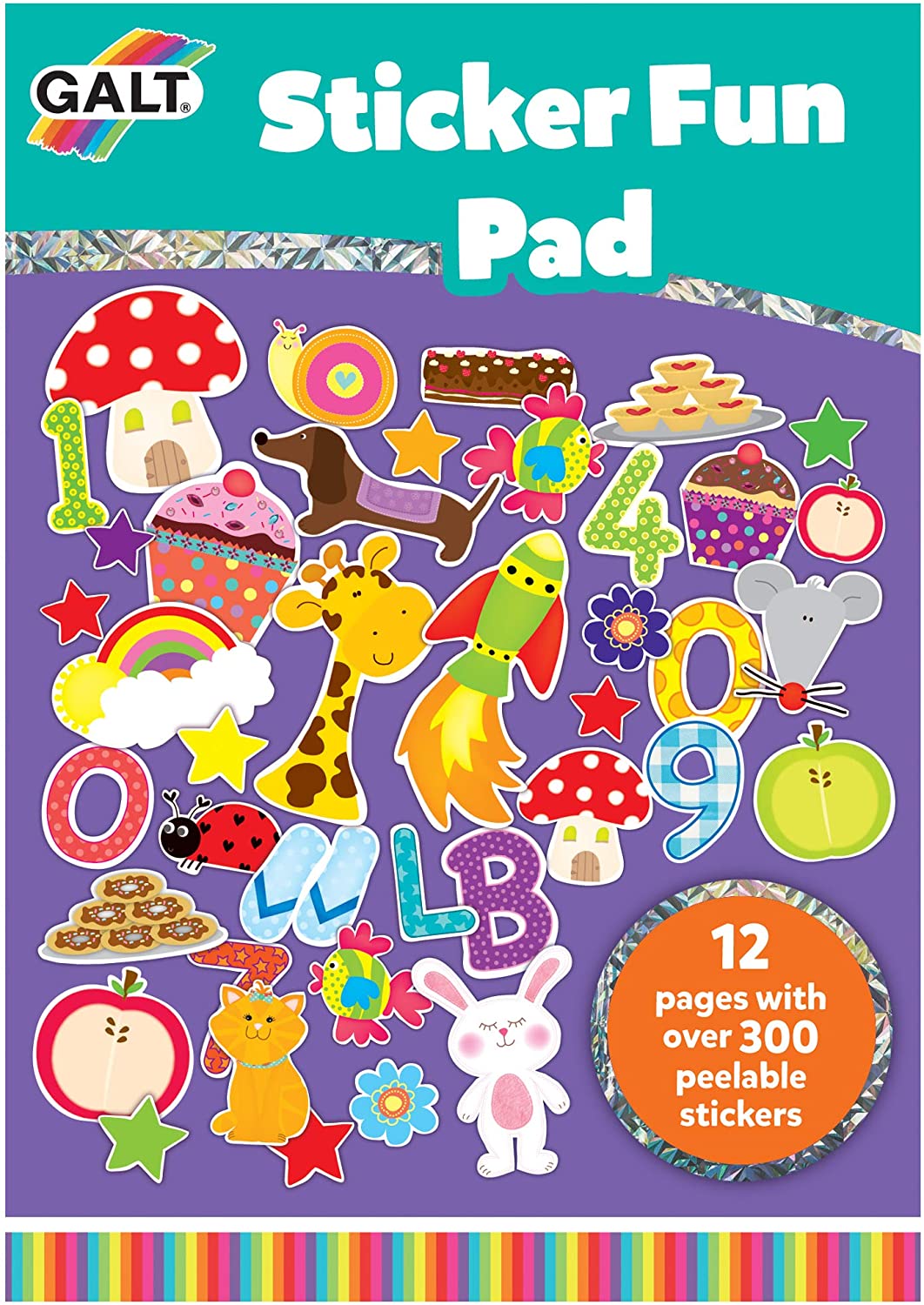 Galt Toys, Sticker Fun Pad, Kids Sticker Books, Ages 3 Years Plus, Multicolor