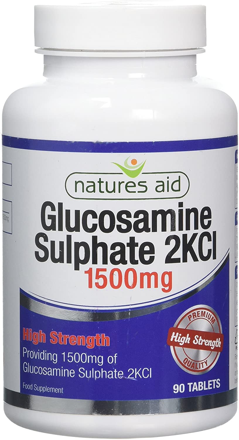 Natures Aid Glucosamine Sulphate 1500mg High Strength, Supports Joint Health, Mobility & Flexibility, Gluten-Free, Non-GMO