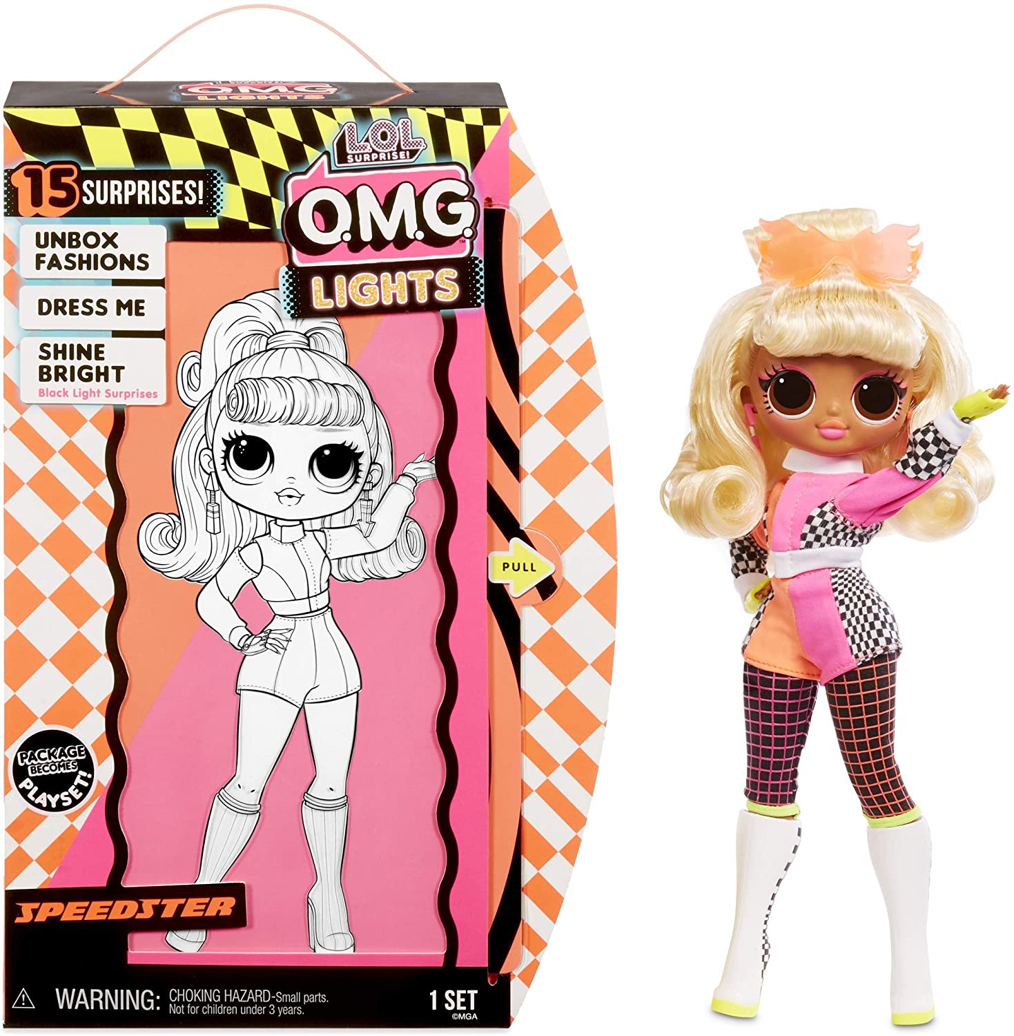 LOL Surprise Collectable Fashion Dolls - With 15 Surprises, Clothes and Accessories - Speedster - OMG Lights Series - Image 3
